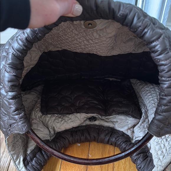 VINTAGE Brown Quilted Women's Bag - Picture 3 of 6